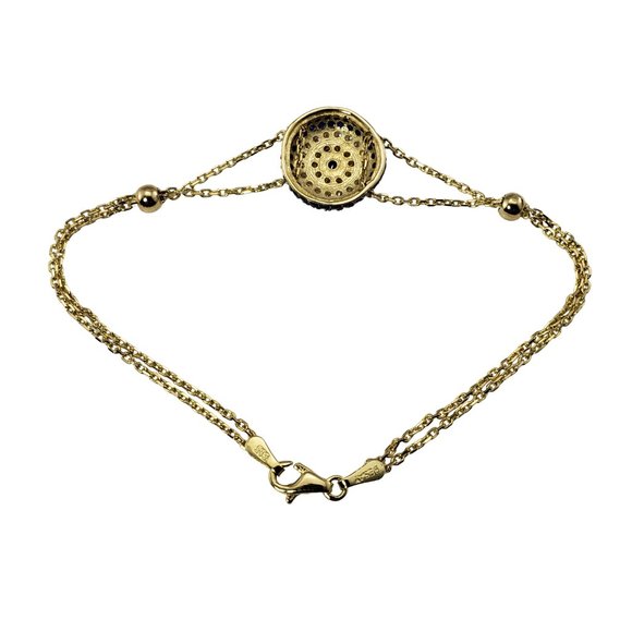 Vintage 14 Karat Yellow Gold and Simulated Gemstone Bracelet #12140 - Picture 3 of 6